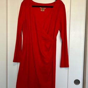 Tory Burch Sz XL Red 100% Wool Dress